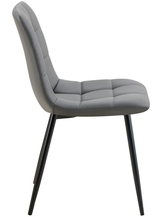Set van 4 eetkamerstoelen Antibes kunstleer, donkergrijs Set van 4 eetkamerstoelen Antibes kunstleer, donkergrijs