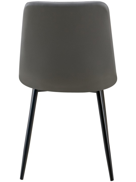 Set van 4 eetkamerstoelen Antibes kunstleer, donkergrijs Set van 4 eetkamerstoelen Antibes kunstleer, donkergrijs