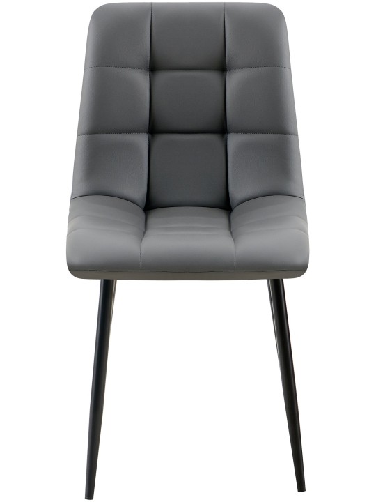 Set van 4 eetkamerstoelen Antibes kunstleer, donkergrijs Set van 4 eetkamerstoelen Antibes kunstleer, donkergrijs