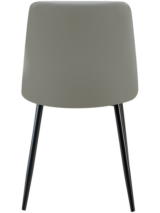 Set van 4 eetkamerstoelen Antibes kunstleer, lichtgrijs