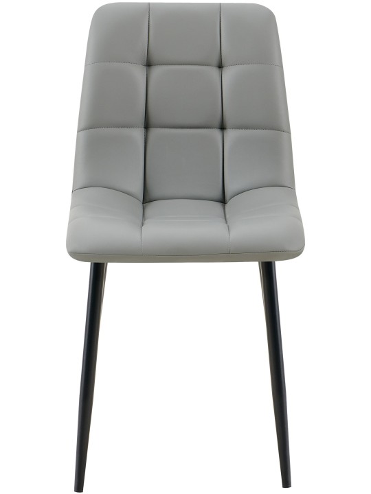 Set van 4 eetkamerstoelen Antibes kunstleer, lichtgrijs