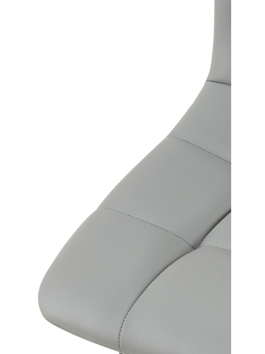 Set van 4 eetkamerstoelen Antibes kunstleer, lichtgrijs