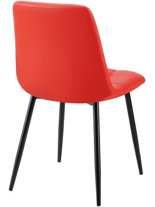 Set van 4 eetkamerstoelen Antibes kunstleer, rood