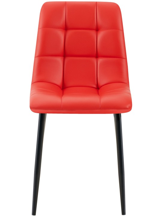 Set van 4 eetkamerstoelen Antibes kunstleer, rood