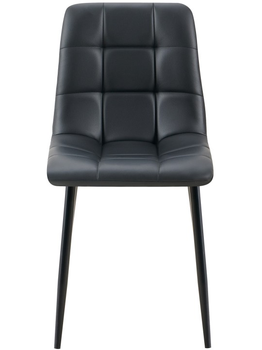 Set van 4 eetkamerstoelen Antibes kunstleer, zwart Set van 4 eetkamerstoelen Antibes kunstleer, zwart
