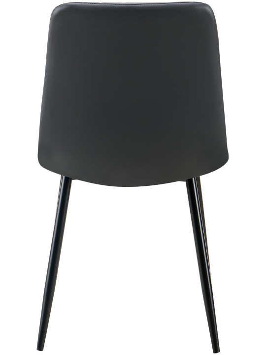 Set van 4 eetkamerstoelen Antibes kunstleer, zwart Set van 4 eetkamerstoelen Antibes kunstleer, zwart