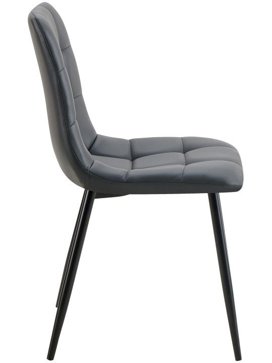 Set van 4 eetkamerstoelen Antibes kunstleer, zwart Set van 4 eetkamerstoelen Antibes kunstleer, zwart