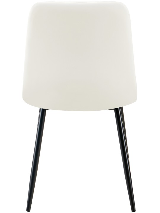 Set van 4 eetkamerstoelen Antibes kunstleer, wit