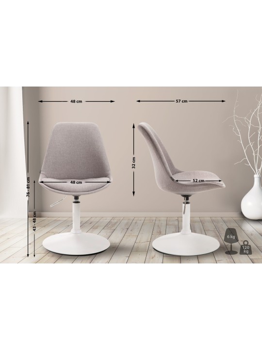 Stoel Maverick W stof, grijs Stoel Maverick W stof, grijs