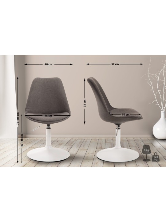 Stoel Maverick W stof, donkergrijs Stoel Maverick W stof, donkergrijs