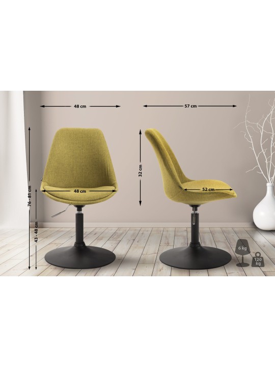 Stoel Maverick B stof, groen Stoel Maverick B stof, groen