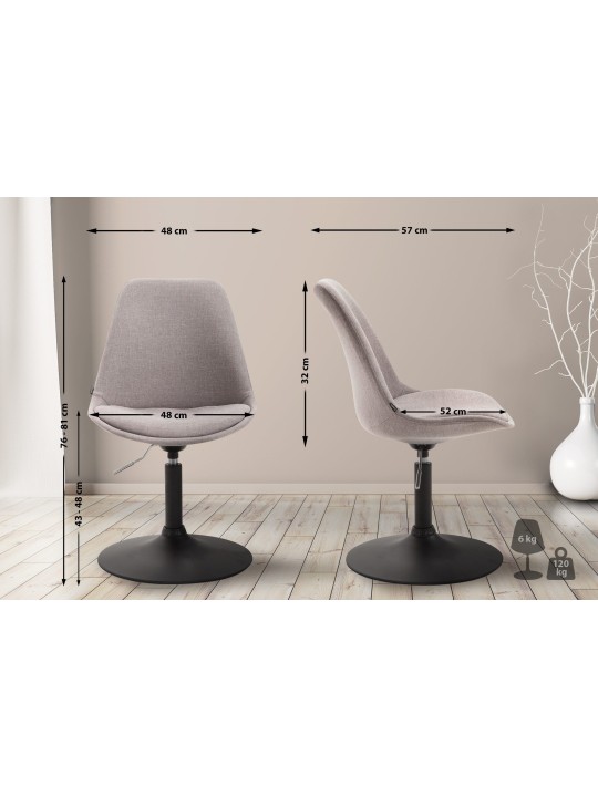 Stoel Maverick B stof, grijs Stoel Maverick B stof, grijs