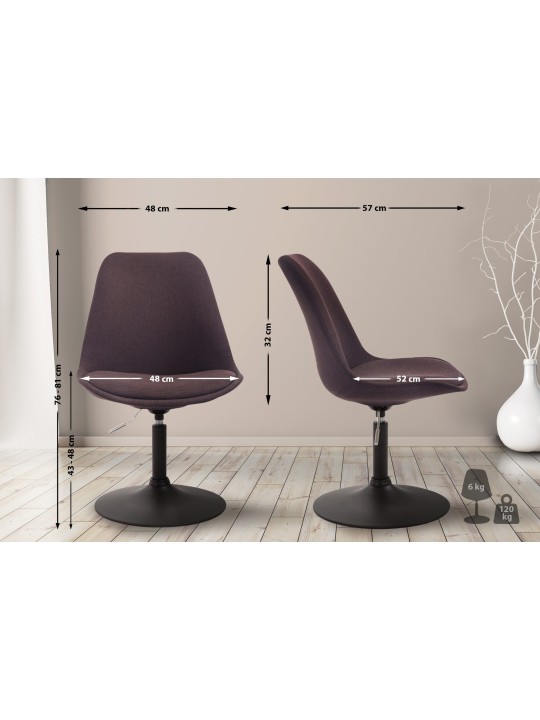 Stoel Maverick B stof, bruin Stoel Maverick B stof, bruin