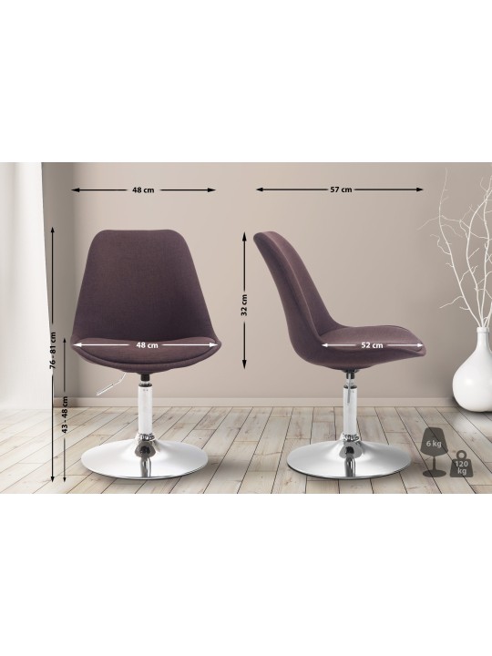 Stoel Maverick C stof, bruin Stoel Maverick C stof, bruin