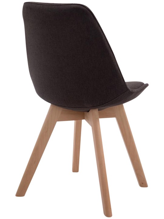 Bezoekersstoel Borneo V2 Natura stof, donkergrijs