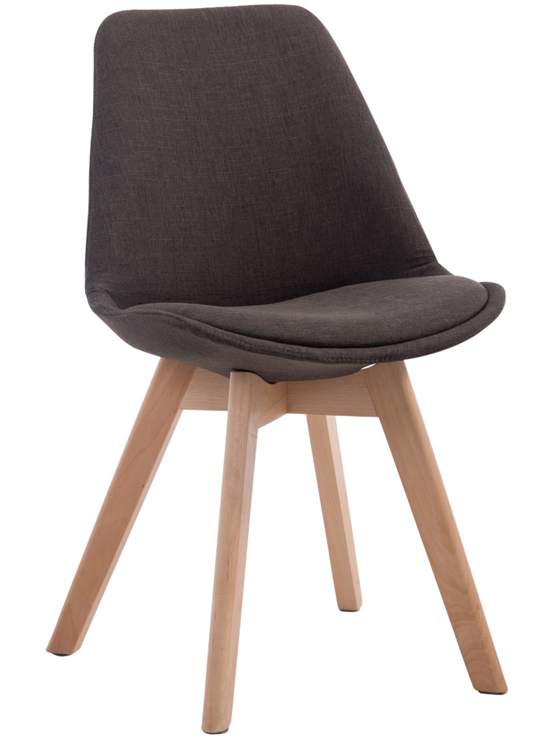 Bezoekersstoel Borneo V2 Natura stof, donkergrijs