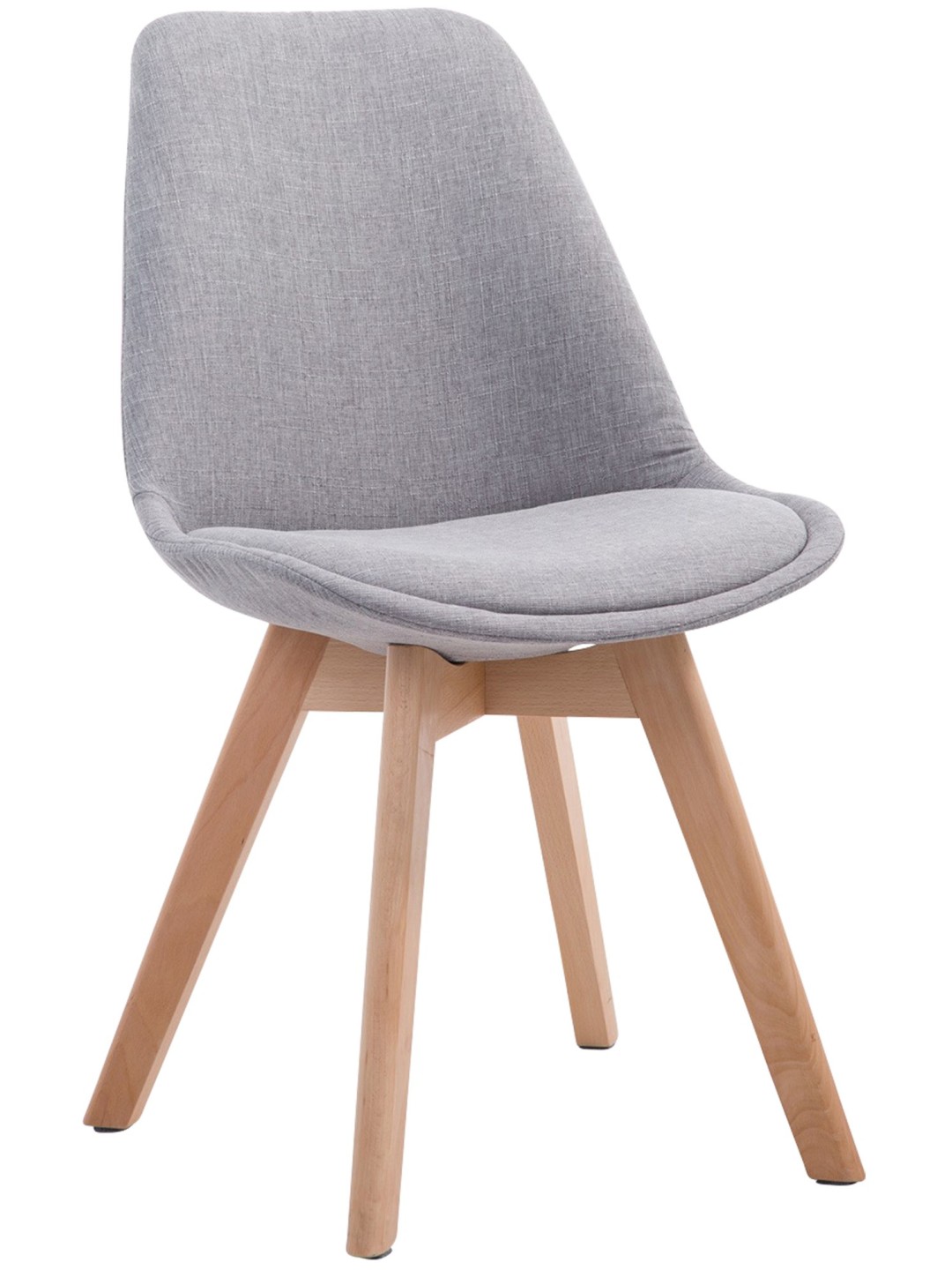 Bezoekersstoel Borneo V2 Natura stof, grijs