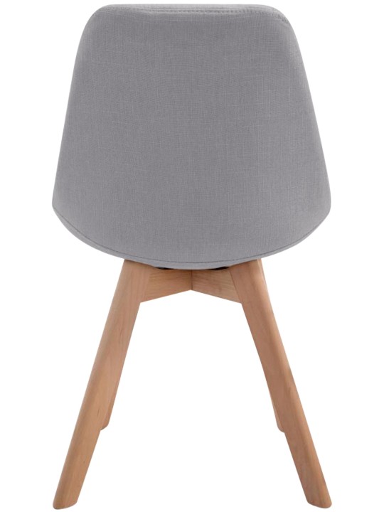 Bezoekersstoel Borneo V2 Natura stof, grijs