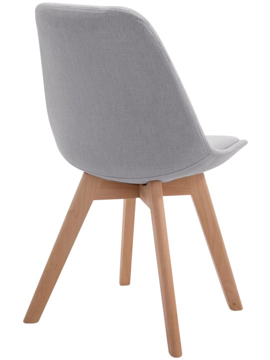 Bezoekersstoel Borneo V2 Natura stof, grijs