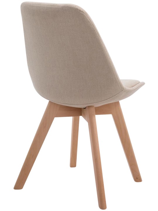 Bezoekersstoel Borneo V2 Natura stof, crème