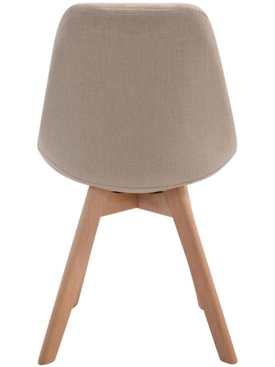 Bezoekersstoel Borneo V2 Natura stof, crème