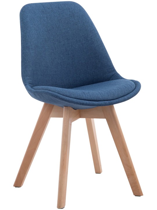 Bezoekersstoel Borneo V2 Natura stof, blauw