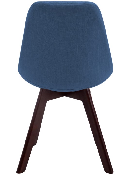 Bezoekersstoel Borneo V2 walnoot stof, blauw