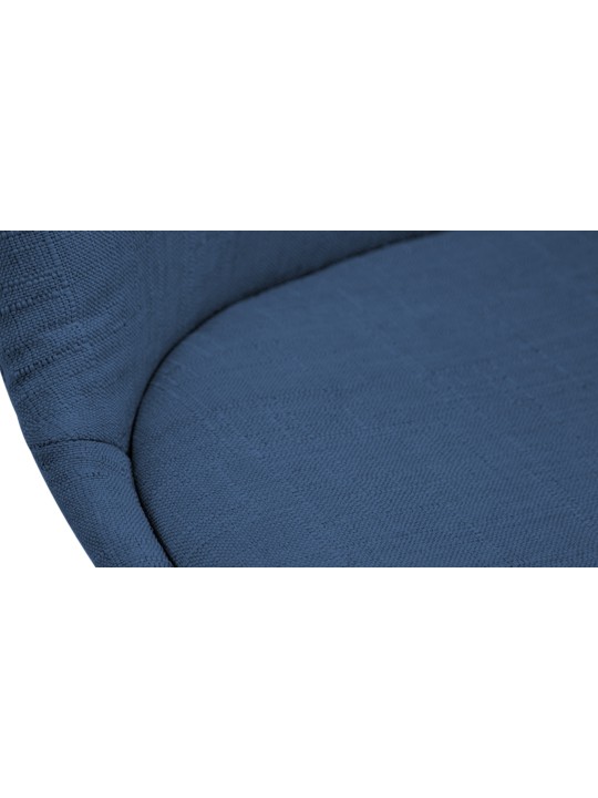 Bezoekersstoel Borneo V2 walnoot stof, blauw