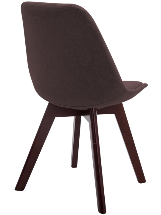 Bezoekersstoel Borneo V2 walnoot stof, bruin