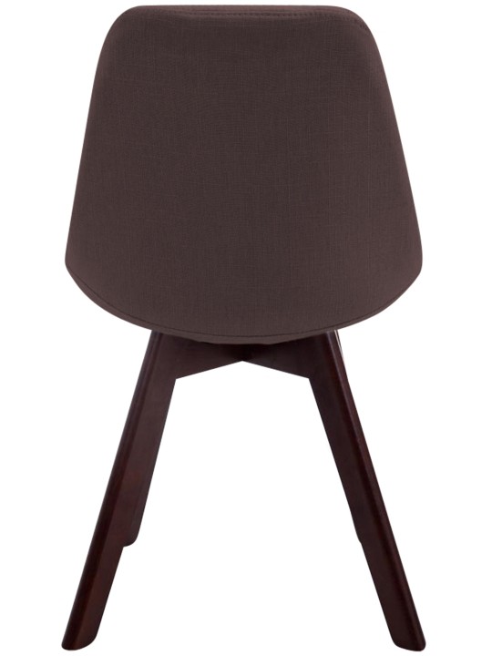 Bezoekersstoel Borneo V2 walnoot stof, bruin