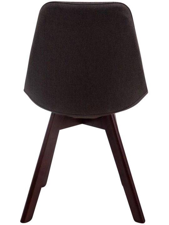 Bezoekersstoel Borneo V2 walnoot stof, donkergrijs