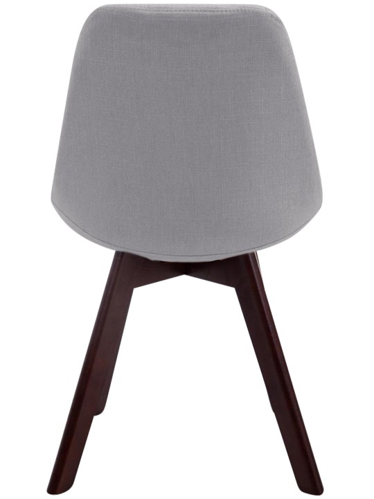 Bezoekersstoel Borneo V2 walnoot stof, grijs