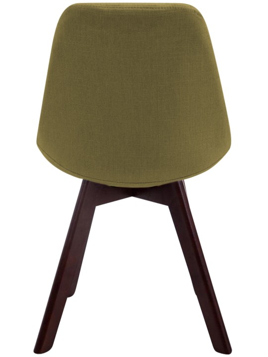 Bezoekersstoel Borneo V2 walnoot stof, groen