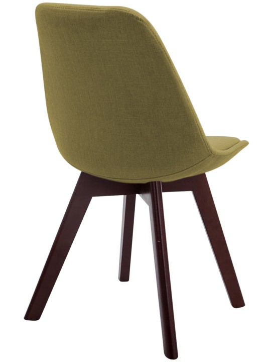Bezoekersstoel Borneo V2 walnoot stof, groen