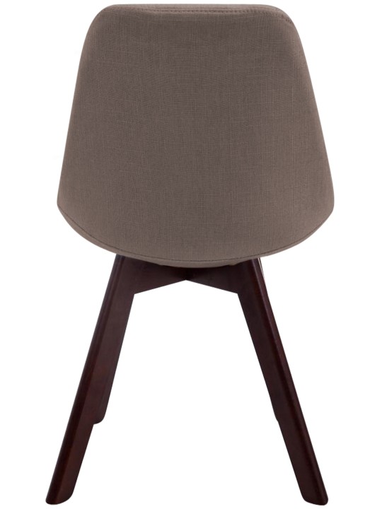 Bezoekersstoel Borneo V2 walnoot stof, taupe