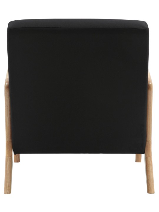 Fauteuil Hibbing stof, zwart