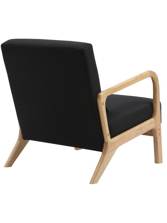 Fauteuil Hibbing stof, zwart