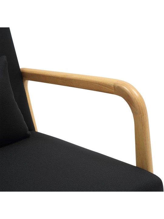 Fauteuil Hibbing stof, zwart