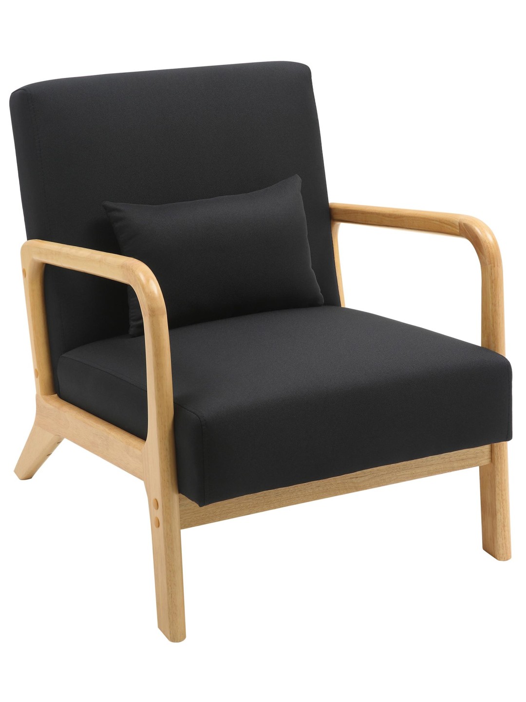Fauteuil Hibbing stof, zwart