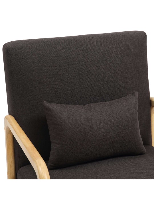 Fauteuil Hibbing stof, bruin