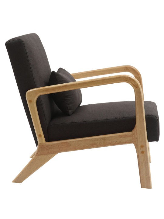 Fauteuil Hibbing stof, bruin