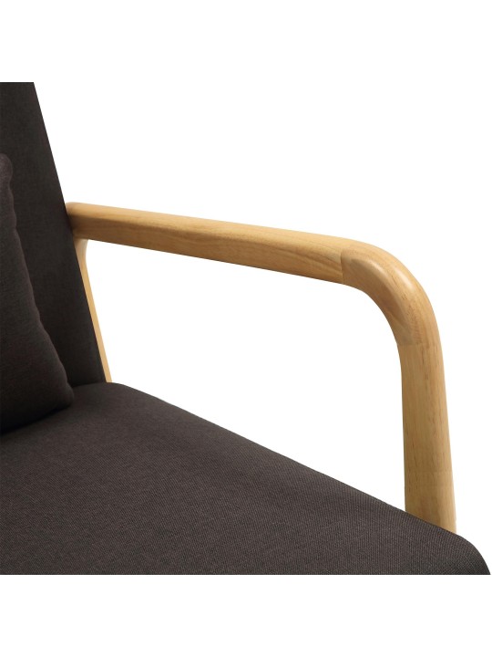 Fauteuil Hibbing stof, bruin