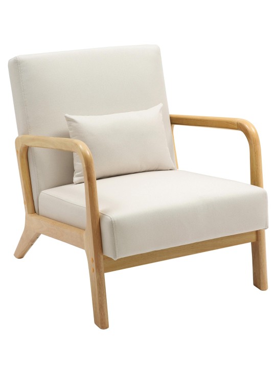 Fauteuil Hibbing stof, crème Fauteuil Hibbing stof, crème