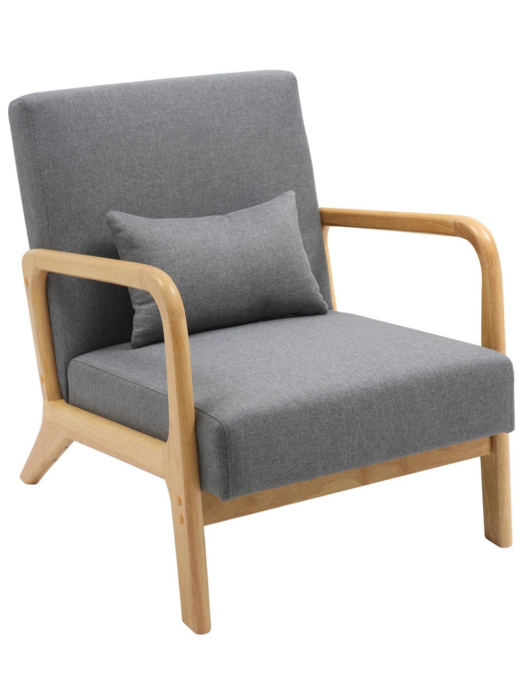 Fauteuil Hibbing stof, lichtgrijs