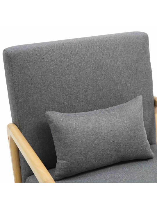 Fauteuil Hibbing stof, lichtgrijs