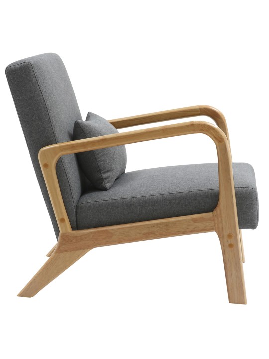 Fauteuil Hibbing stof, lichtgrijs