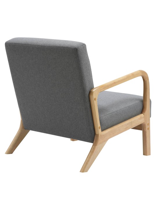 Fauteuil Hibbing stof, lichtgrijs