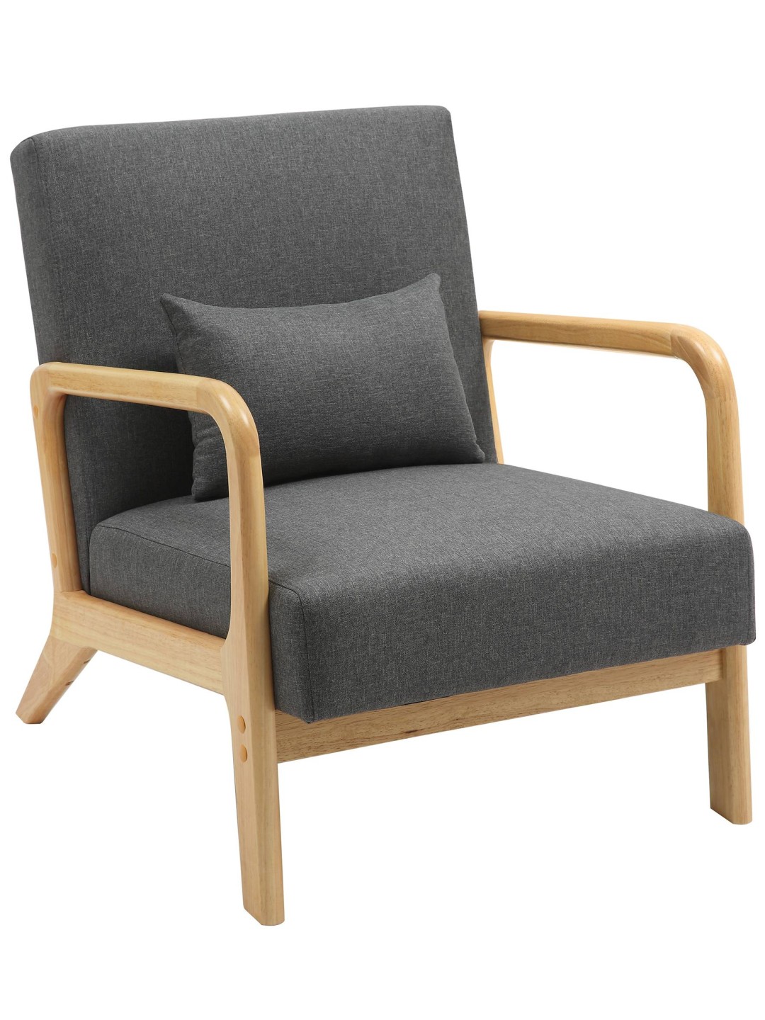 Fauteuil Hibbing stof, donkergrijs