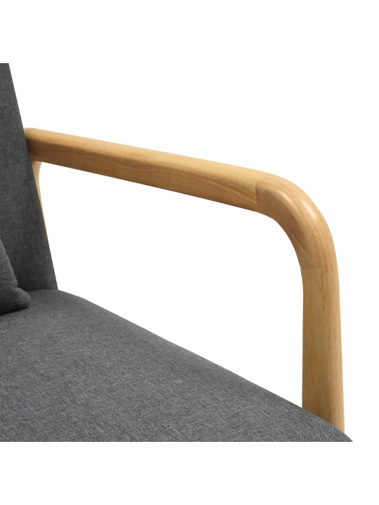 Fauteuil Hibbing stof, donkergrijs