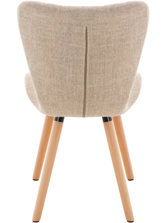 Set van 2 stoelen Elda stof, crème